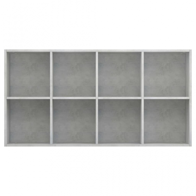 Bücherregal/Sideboard Betongrau 66×30×130 cm Holzwerkstoff