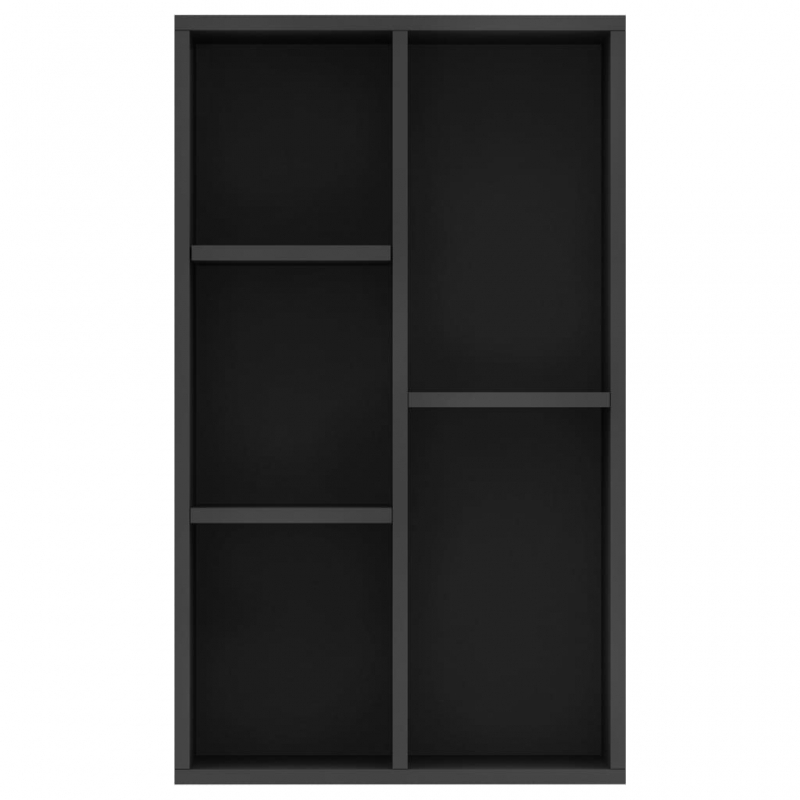 Bücherregal/Sideboard Schwarz 50x25x80 cm Holzwerkstoff