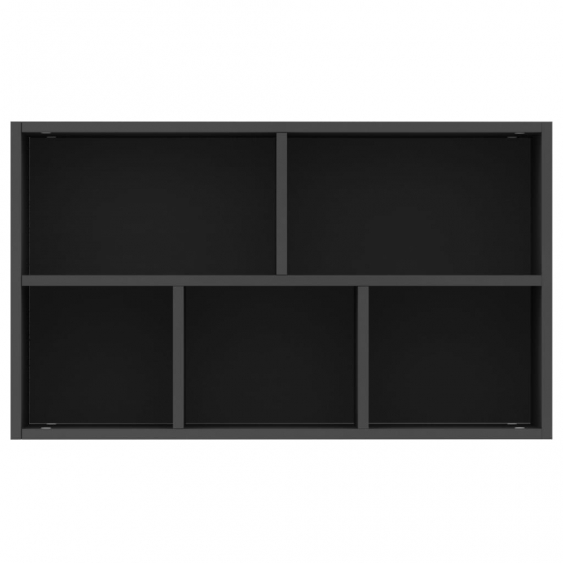 Bücherregal/Sideboard Schwarz 50x25x80 cm Holzwerkstoff