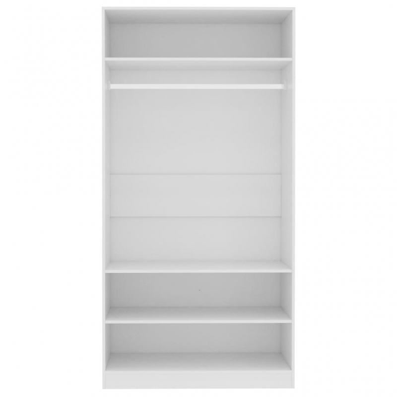 Kleiderschrank Weiß 100×50×200 cm Holzwerkstoff