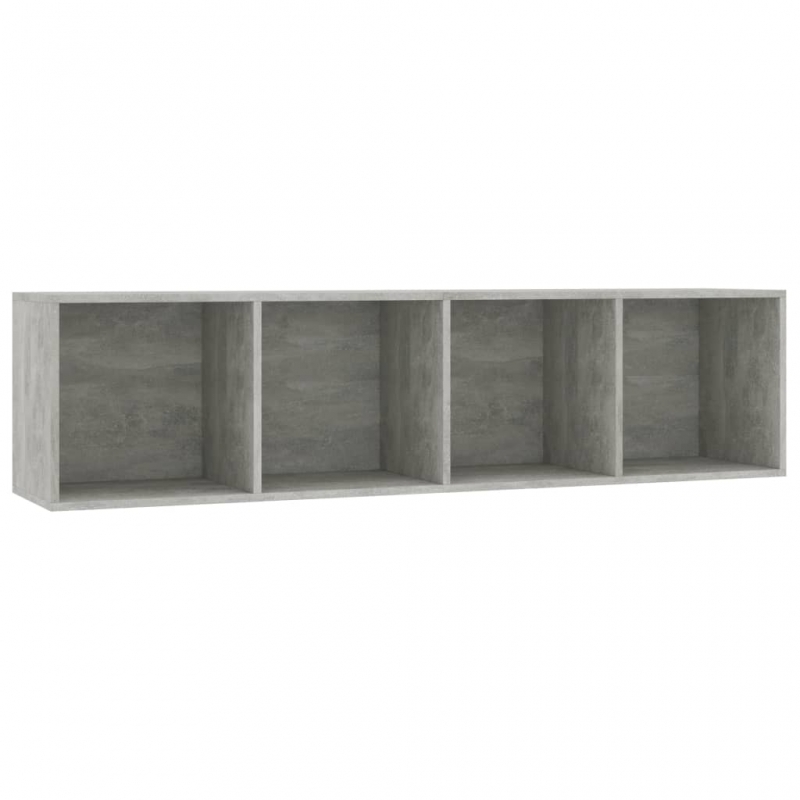 Bücherregal/TV-Schrank Betongrau 143×30×36 cm