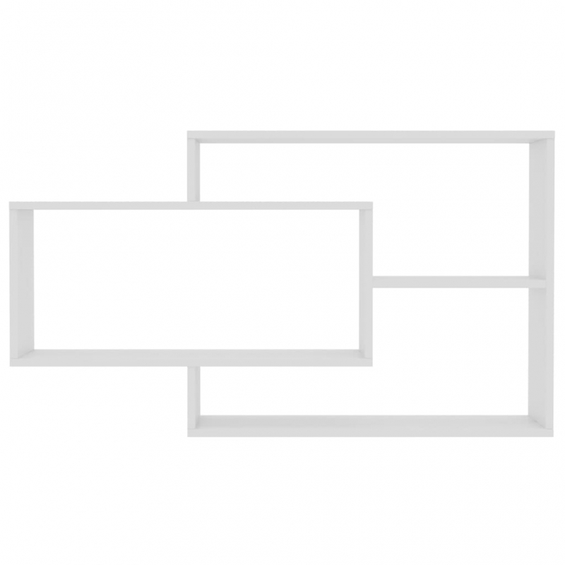 Wandregale Hochglanz-Weiß 104x20x58,5 cm Holzwerkstoff