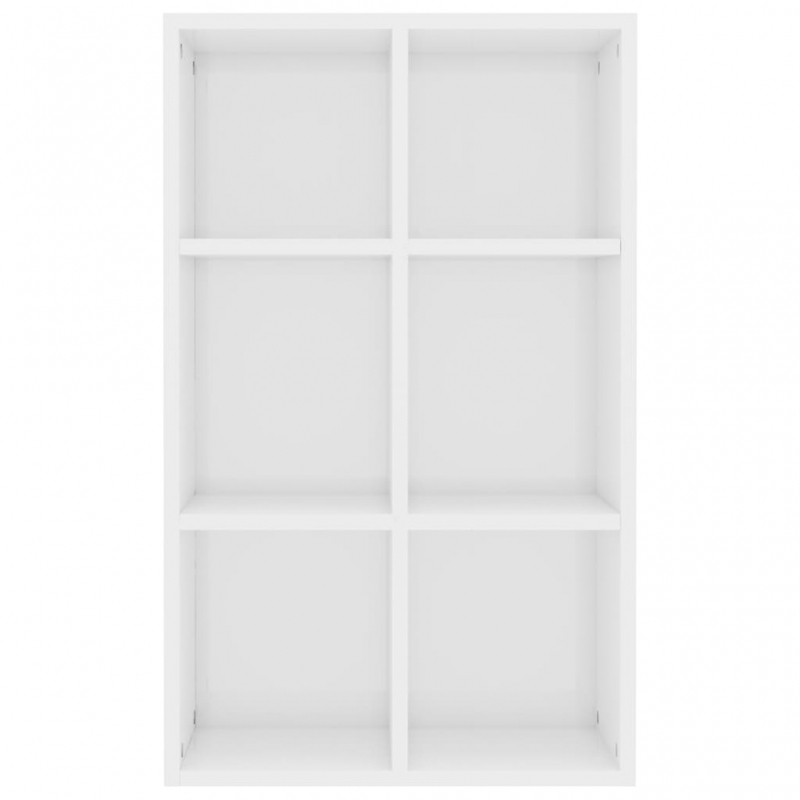 Bücherregal/Sideboard Hochglanz-Weiß 66x30x98 cm Holzwerkstoff