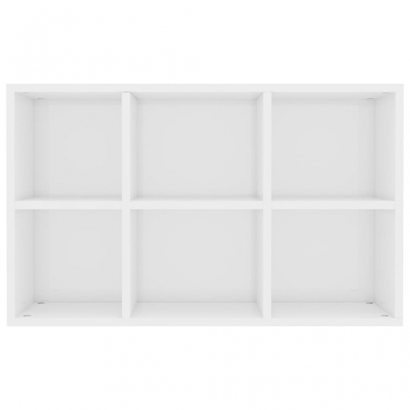 Bücherregal/Sideboard Hochglanz-Weiß 66x30x98 cm Holzwerkstoff