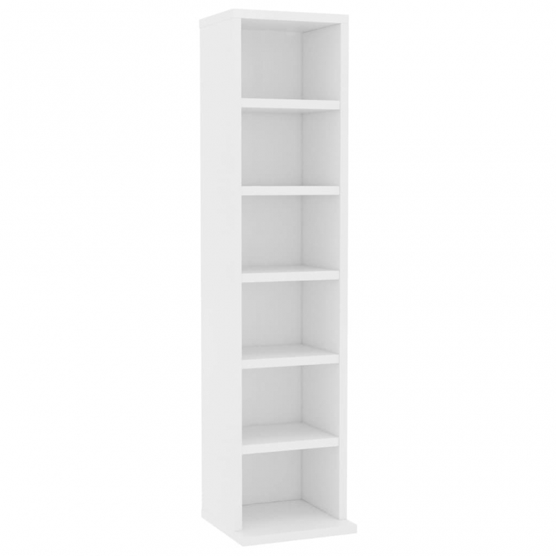 CD-Schrank Weiß 21x20x88 cm Holzwerkstoff