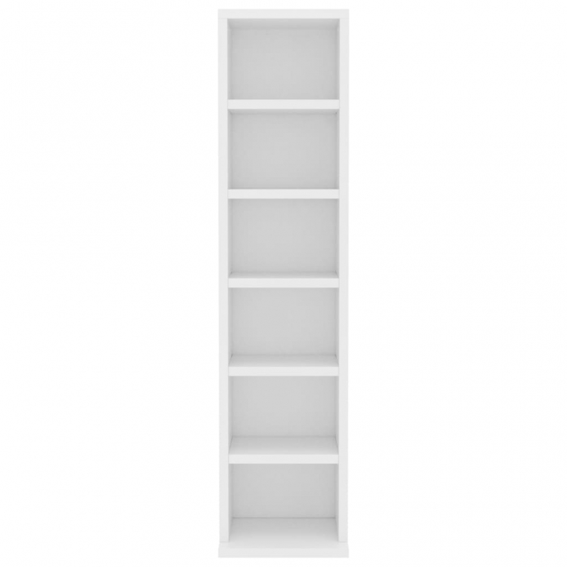 CD-Schrank Weiß 21x20x88 cm Holzwerkstoff