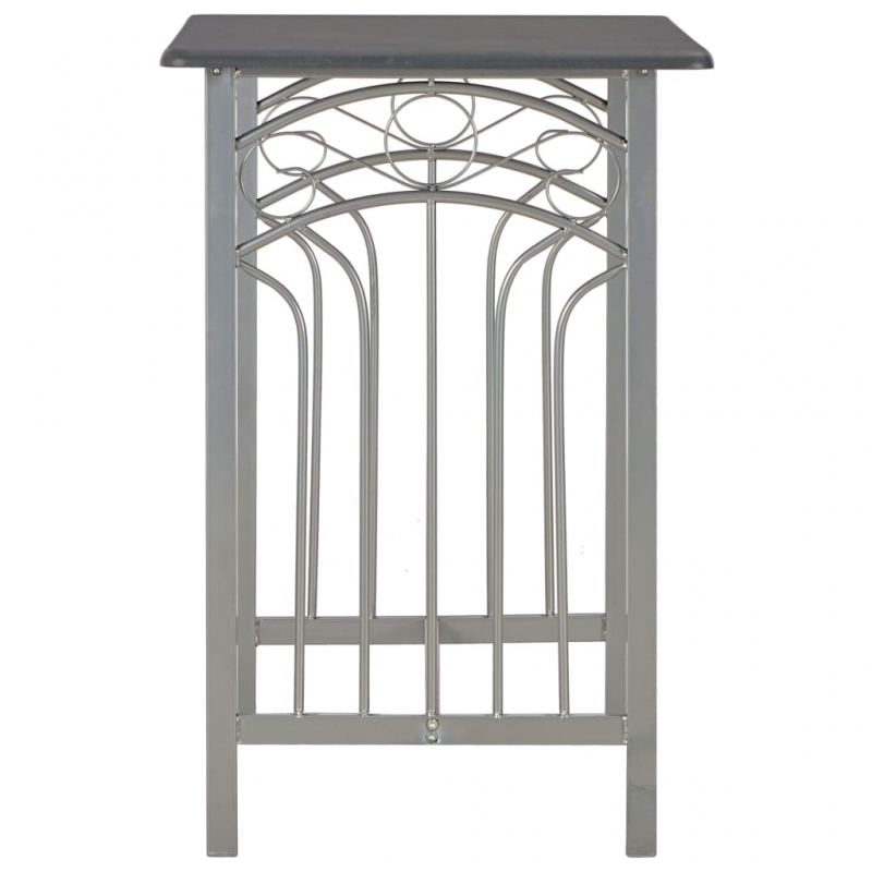 3-tlg. Bar-Set Holz und Stahl Anthrazit