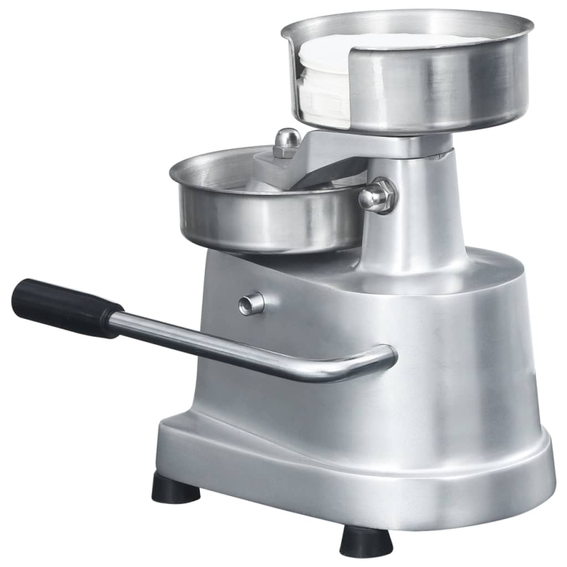 Hamburgerpresse mit 500 Trennpapieren Aluminium 13 cm