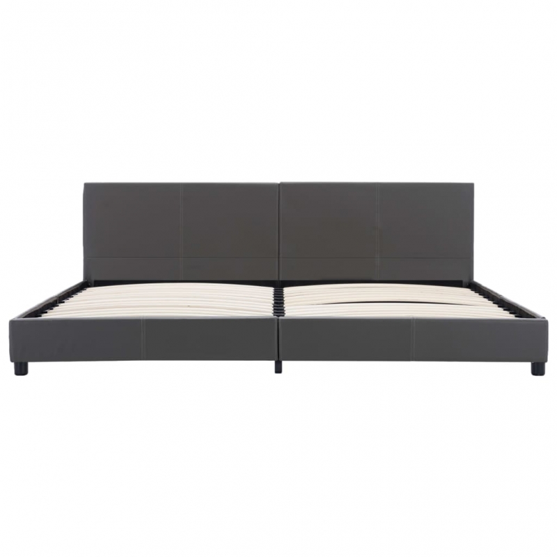 Bettgestell Grau Kunstleder 180x200 cm