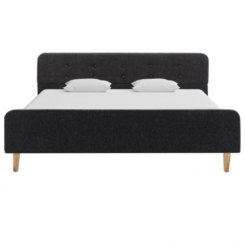 Bettgestell Dunkelgrau Sackleinen 160x200 cm