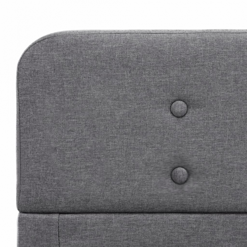 Bettgestell Hellgrau Stoff 100x200 cm