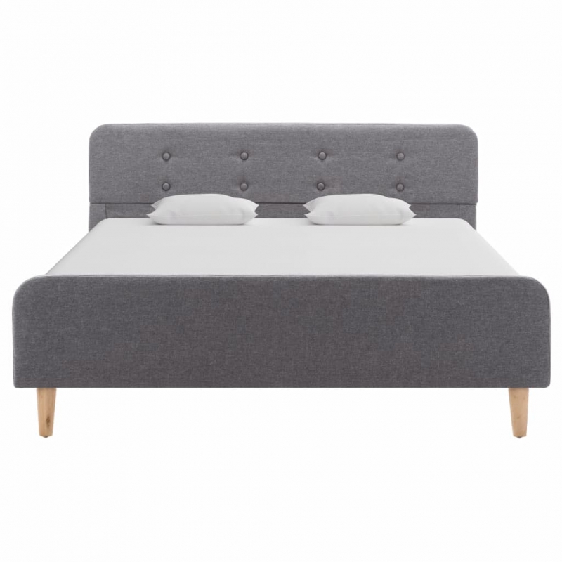 Bettgestell Hellgrau Stoff 120x200 cm