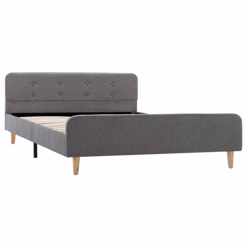 Bettgestell Hellgrau Stoff 120x200 cm