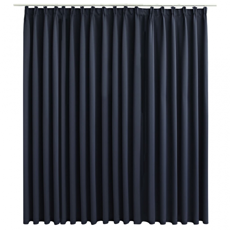 Verdunkelungsvorhang mit Haken Anthrazit 290 x 245 cm