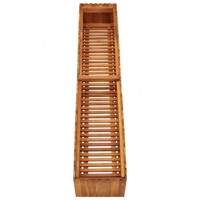 Garten-Hochbeet 150x30x25 cm Massivholz Akazie