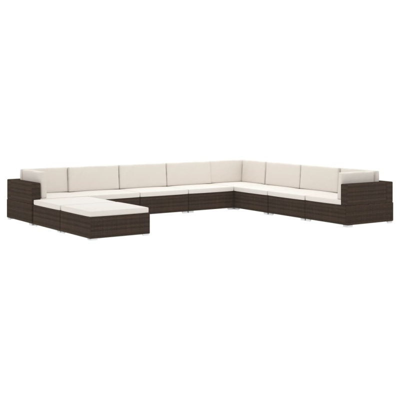 Modular-Sofa-Eckteil 1 Stk. + Auflagen Poly Rattan Schwarz