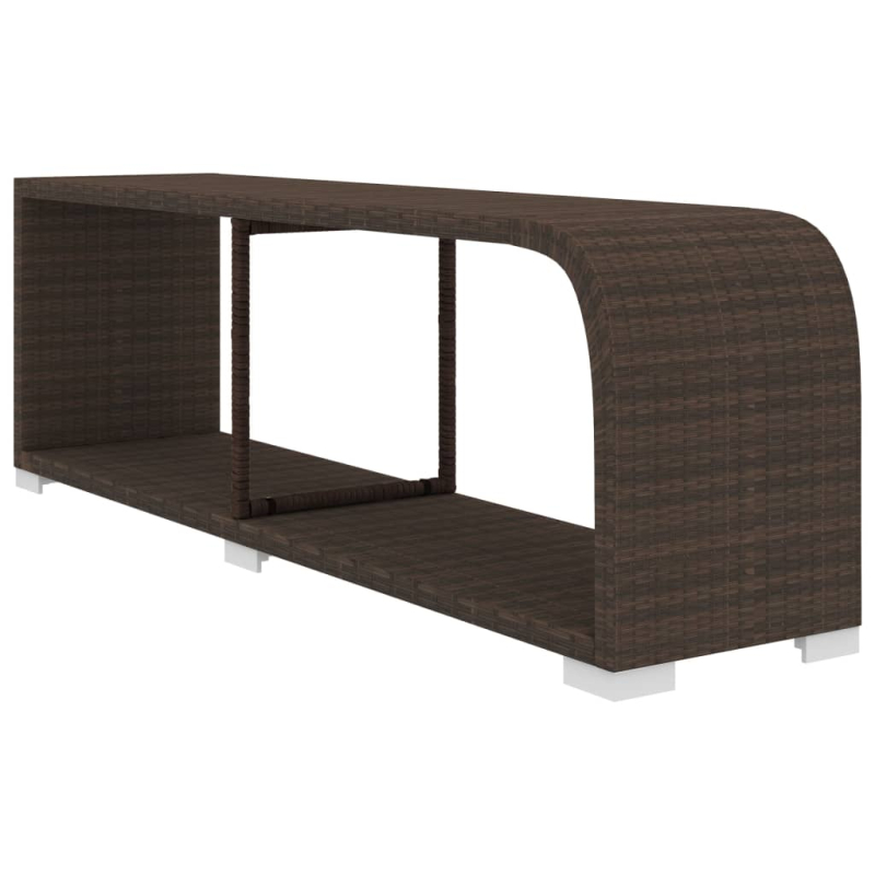 10-tlg. Garten-Lounge-Set mit Auflagen Poly Rattan Braun