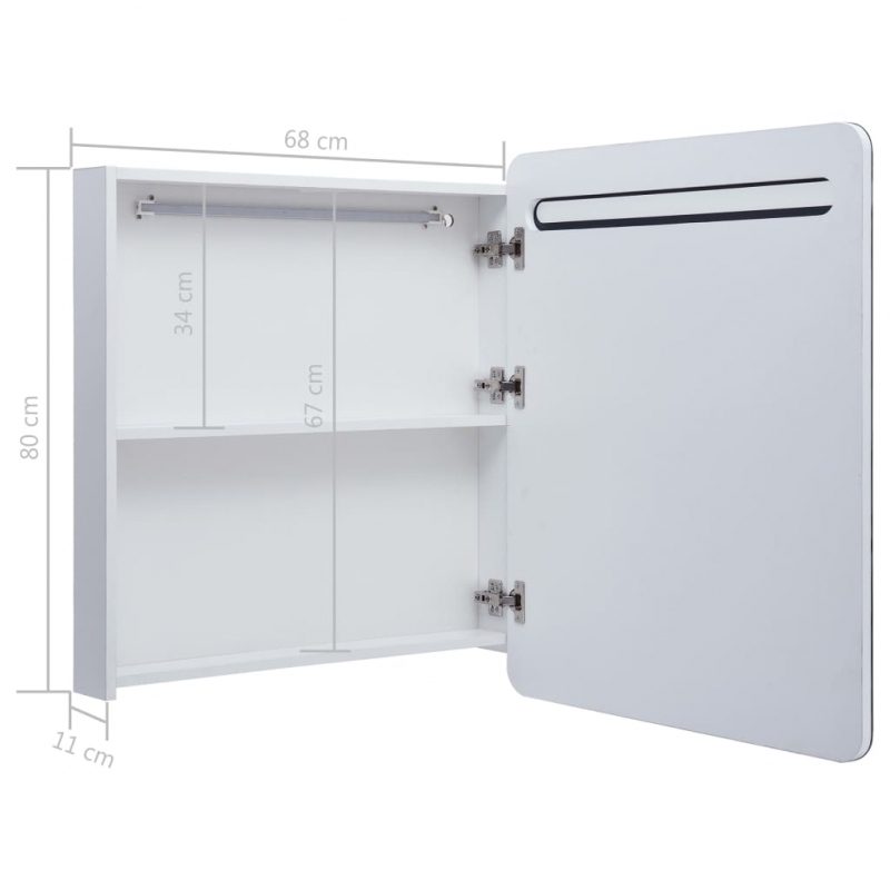 LED-Spiegelschrank 68x9x80 cm
