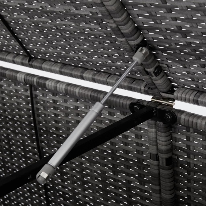 Mülltonnenbox für 2 Tonnen Poly Rattan Anthrazit 148×77×111 cm