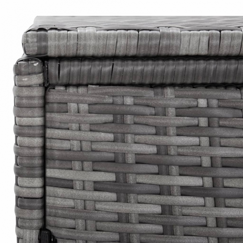 Mülltonnenbox für 2 Tonnen Poly Rattan Anthrazit 148×77×111 cm