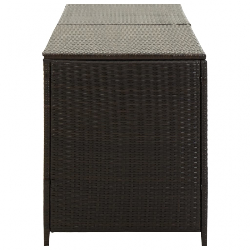 Gartenbox Poly Rattan 200x50x60 cm Braun