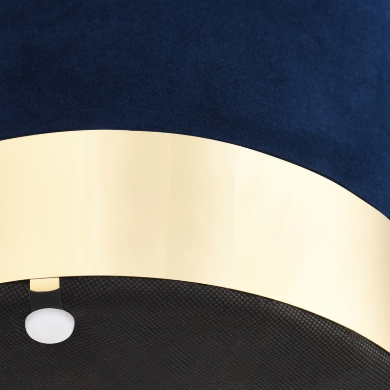 Hocker Blau und Golden Samt
