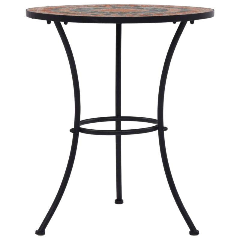 Mosaik-Bistrotisch Orange/Grau 60 cm Keramik