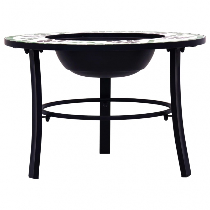 Feuerstelle Mosaik Keramik Grün 68 cm