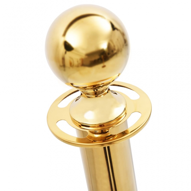 VIP Abgrenzungsständer 3-tlg. Edelstahl Golden