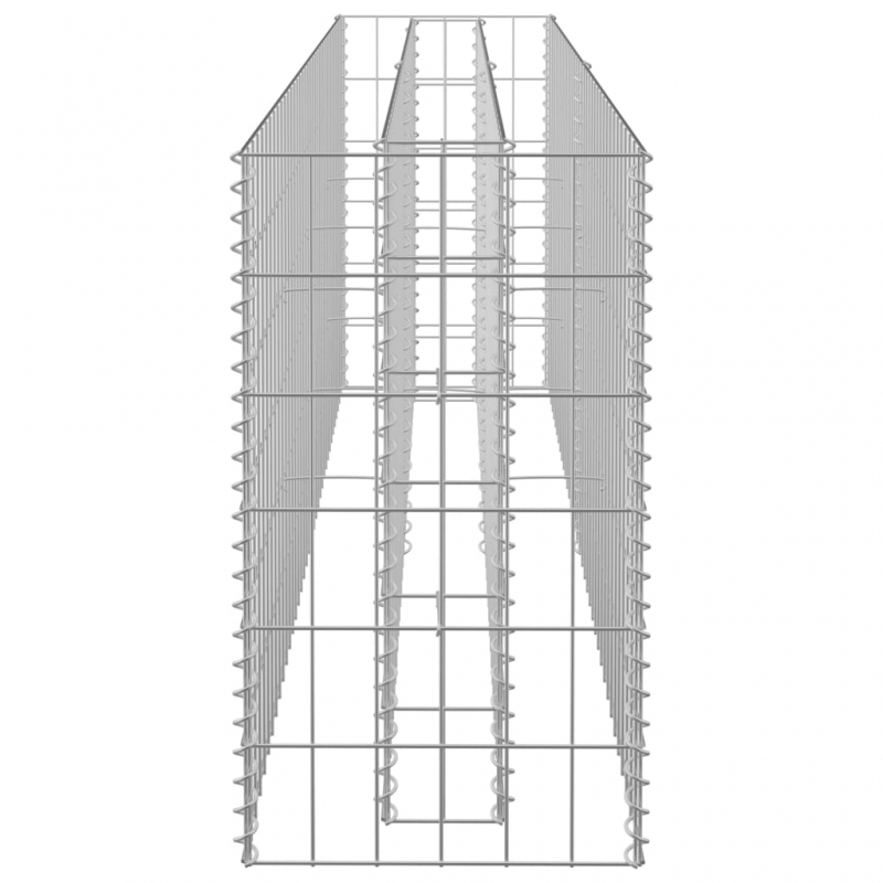 Gabionen-Hochbeet Verzinkter Stahl 180×30×60 cm