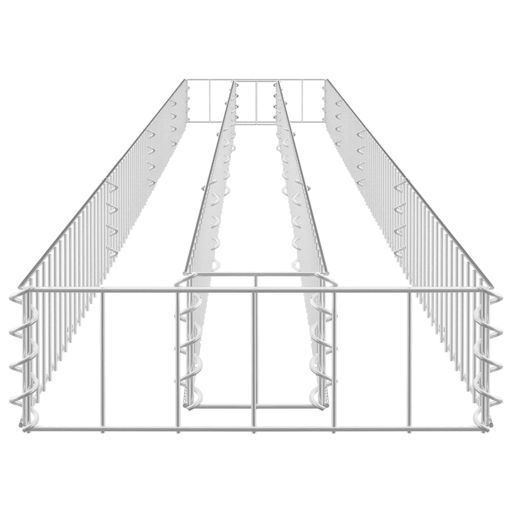 Gabionen-Hochbeet Verzinkter Stahl 360x30x10 cm