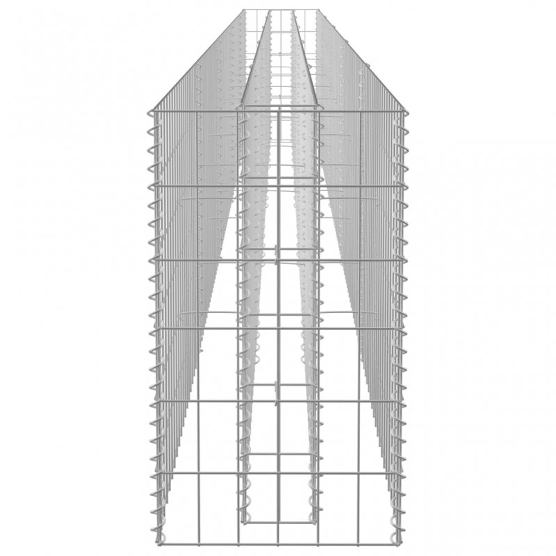Gabionen-Hochbeet Verzinkter Stahl 450×30×60 cm