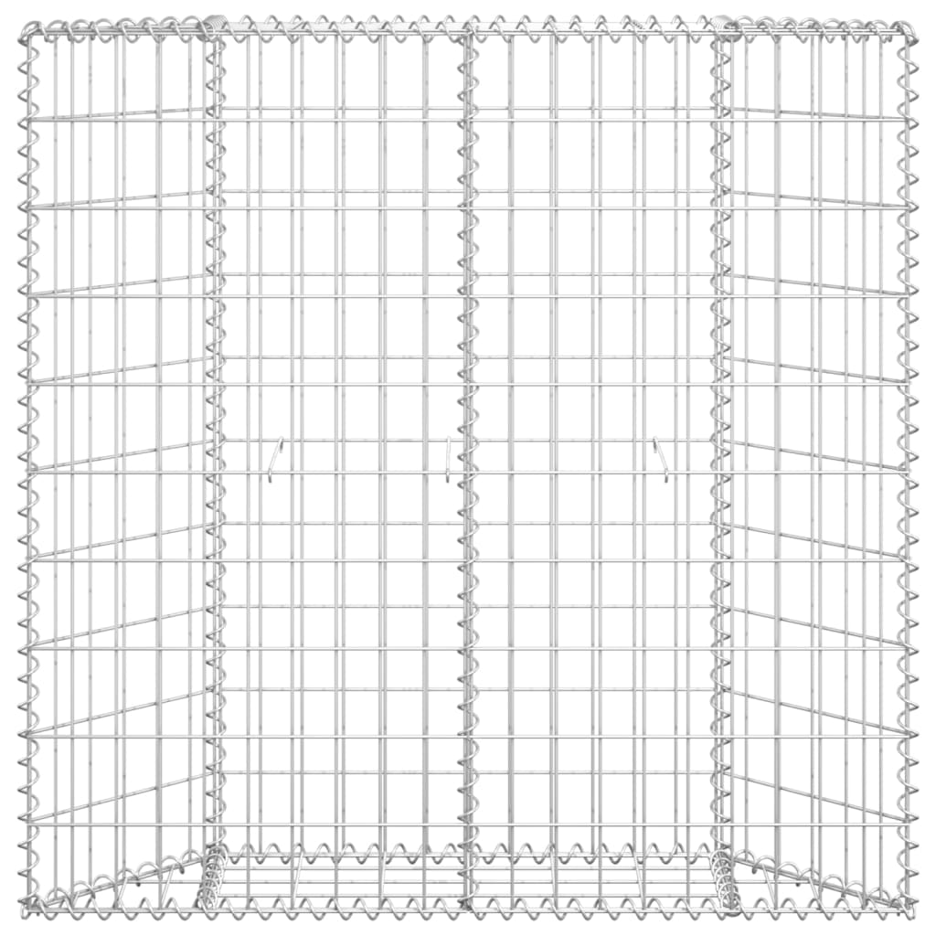 Gabionen-Hochbeet Trapezform Verzinkter Stahl 100x20x100 cm