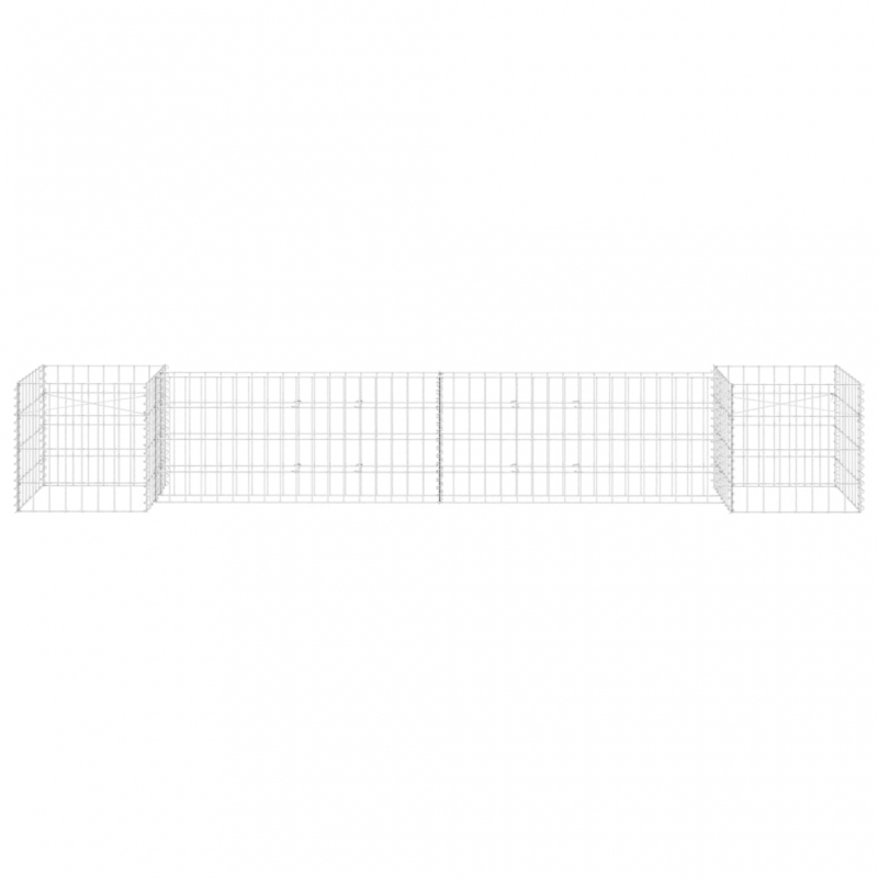 H-förmiger Gabionen-Pflanzkorb Stahldraht 260x40x40 cm