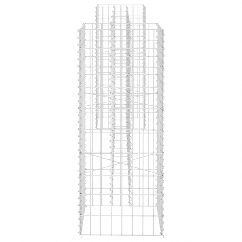 H-förmiger Gabionen-Pflanzkorb Stahldraht 260x40x100 cm