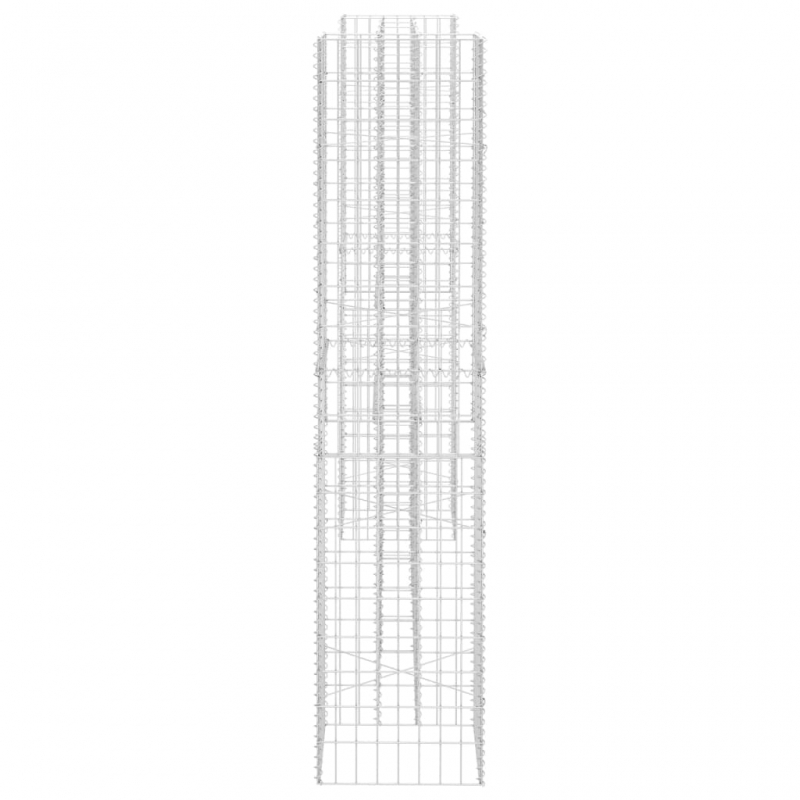 H-förmiger Gabionen-Pflanzkorb Stahldraht 260x40x180 cm