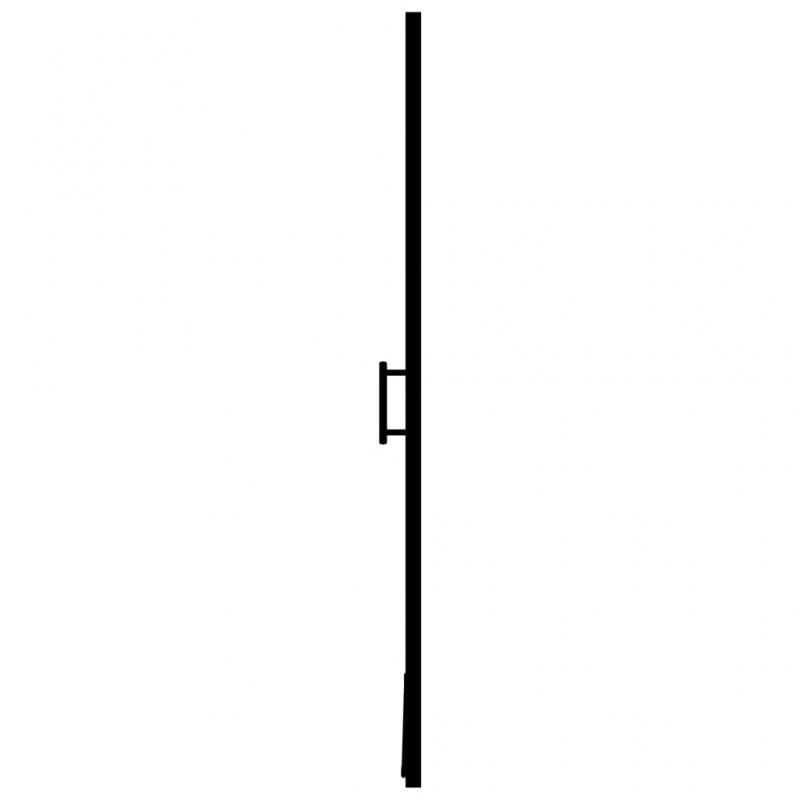 Duschtür Hartglas 81×195 cm Schwarz