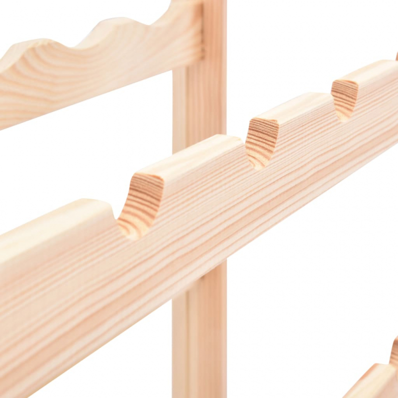 Weinregal für 77 Flaschen Kiefernholz