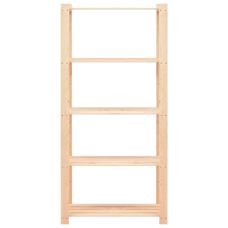 Lagerregal mit 5 Böden 80×38×170 cm Kiefer Massivholz 250 kg