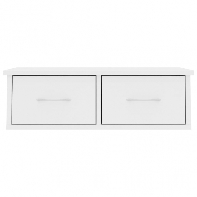 Wand-Schubladenregal Weiß 60x26x18,5 cm Holzwerkstoff