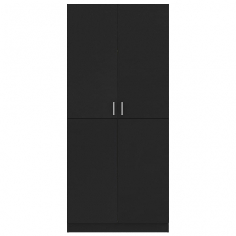 Kleiderschrank Schwarz 80x52x180 cm Holzwerkstoff