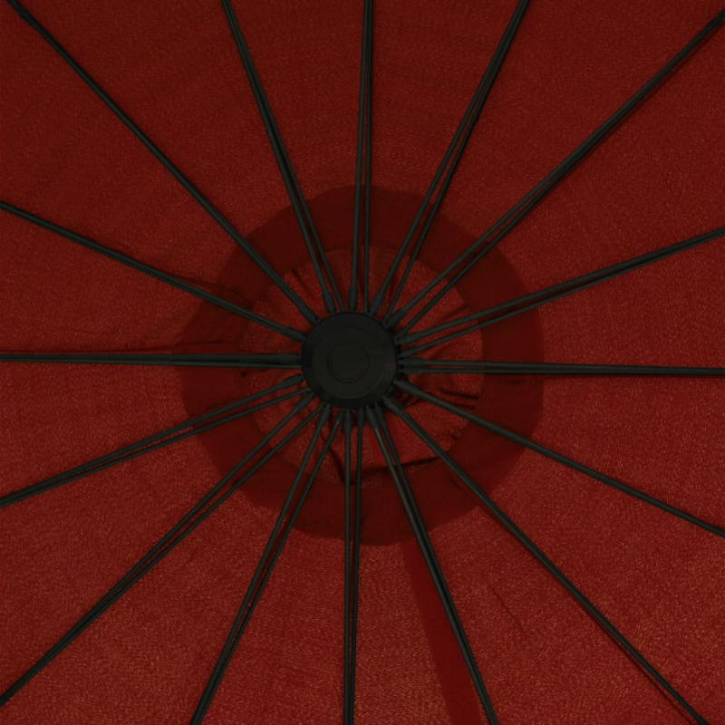 Ampelschirm Terrakottarot 3 m Aluminium-Mast