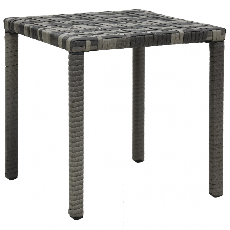 Sonnenliegen mit Tisch Poly Rattan Anthrazit