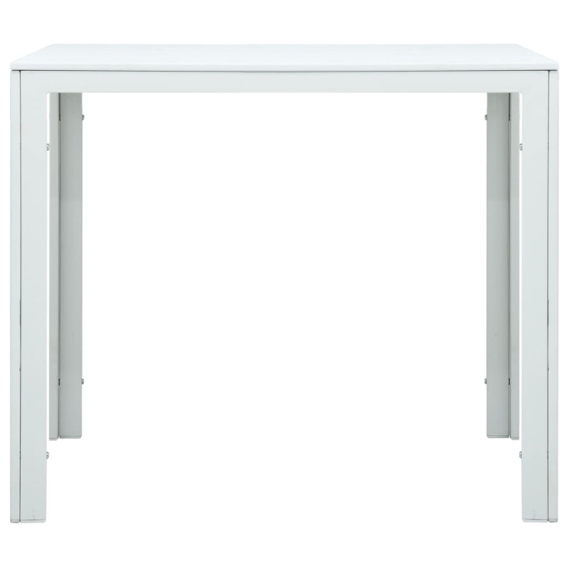 Couchtisch Weiß 78x78x74 cm HDPE Holzoptik