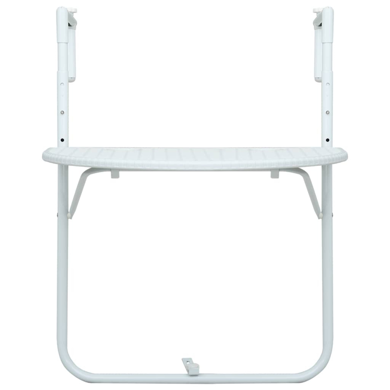 Balkon-Hängetisch Weiß 60x64x83,5 cm Kunststoff Rattan-Optik