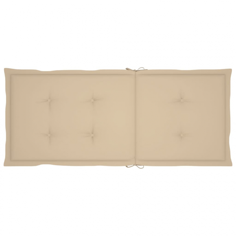 Gartenstuhlauflagen für Hochlehner 4Stk. Beige 120x50x3cm Stoff