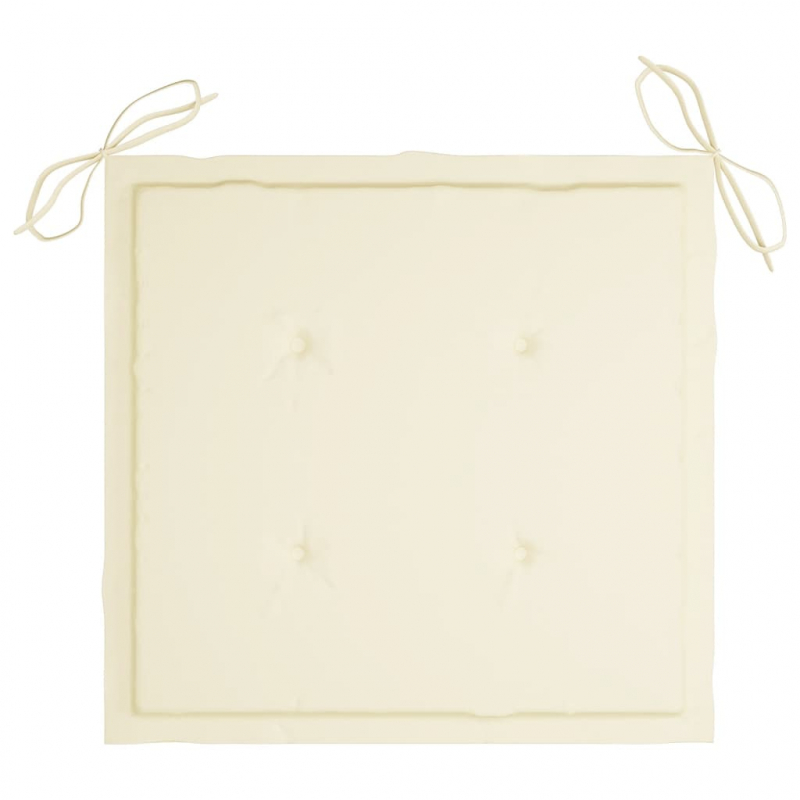 Gartenstuhl-Kissen 4 Stk. Creme 40x40x4 cm Oxford-Gewebe