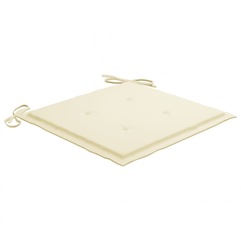 Gartenstuhl-Kissen 4 Stk. Creme 40x40x4 cm Oxford-Gewebe