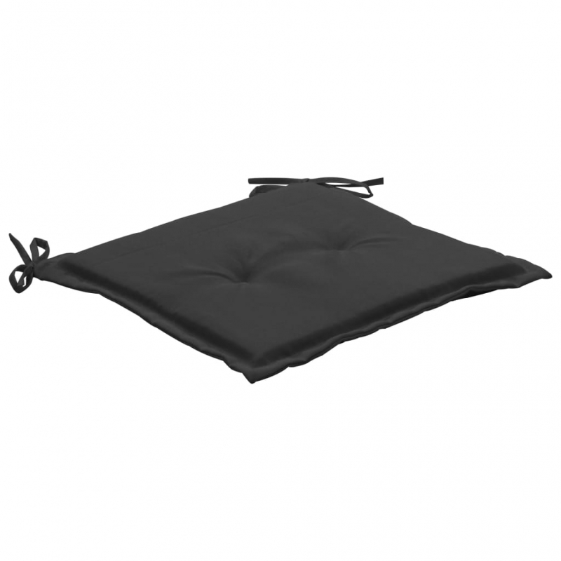 Gartenstuhl-Kissen 4 Stk. Schwarz 40x40x3 cm Oxford-Gewebe