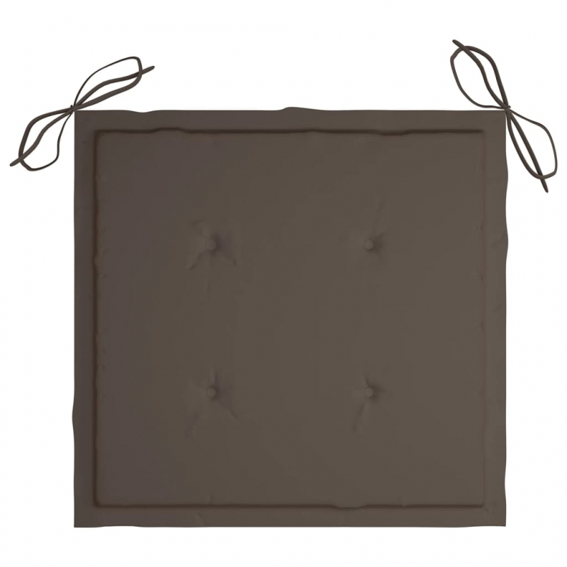 Gartenstuhl-Kissen 4 Stk. Taupe 40x40x4 cm Oxford-Gewebe